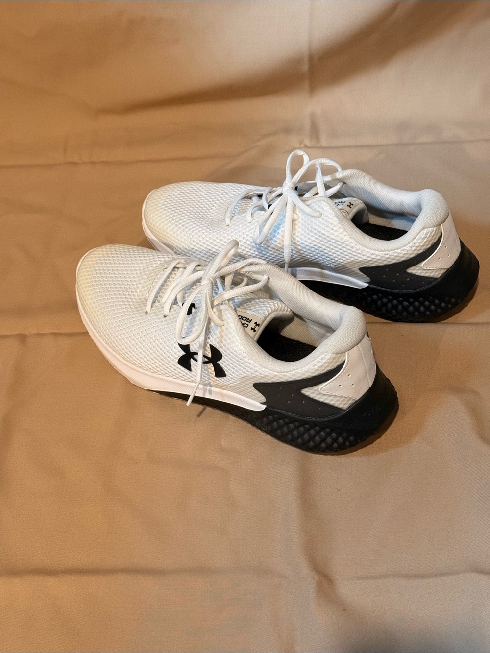 Under Armour White and Black Athletic Shoes